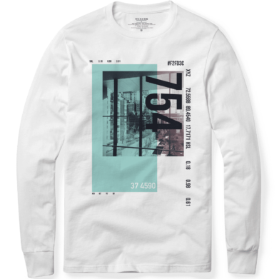 Long sleeve T-shirt с щампа